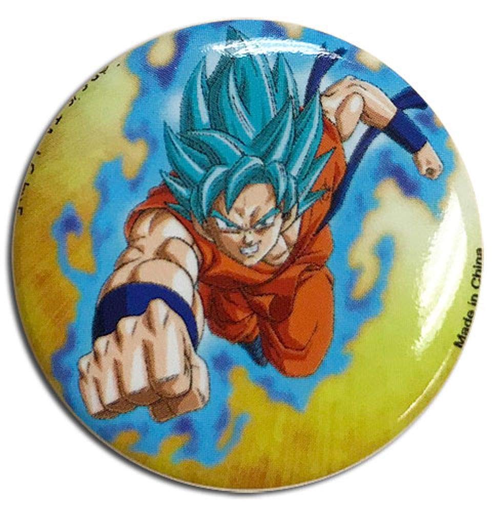 ピンズ・ピンバッジ・缶バッジ Dragonballsuper button goku gokou SSGSS Amazon.com: Dragon Ball Super- Resurrection God Goku Button 1.25